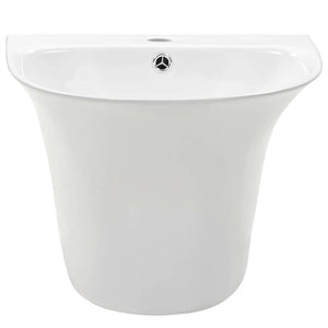 vidaXL Wash Basin White 47 x 45 x 37 cm Glazed Ceramic