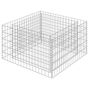 Gabionen-Hochbeet Verzinkter Stahl 90×90×50 cm