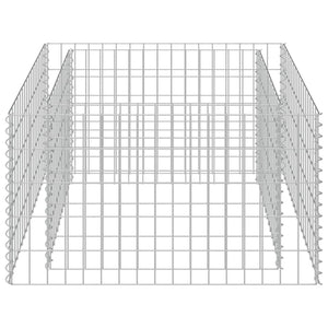 Gabionen-Hochbeet Verzinkter Stahl 90×90×50 cm