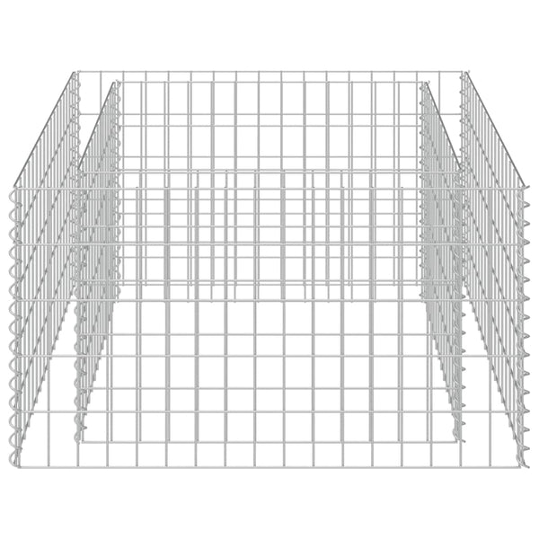 Gabionen-Hochbeet Verzinkter Stahl 90×90×50 cm