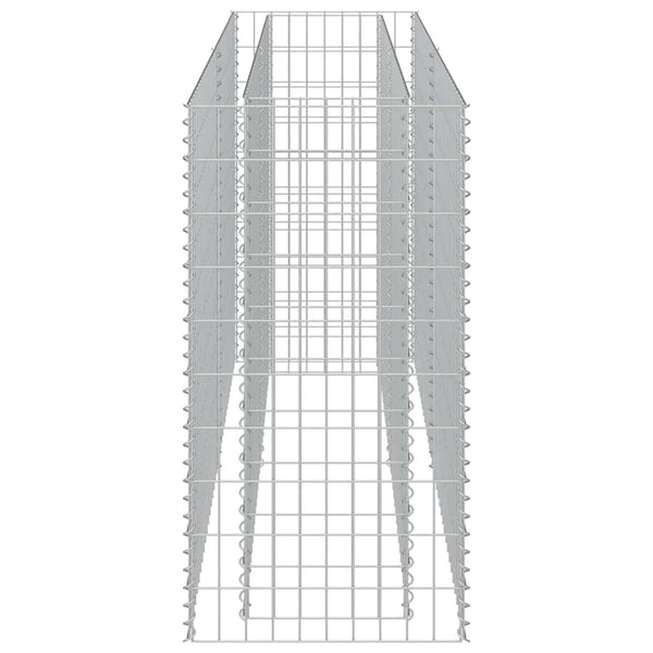 Gabionen-Hochbeet Verzinkter Stahl 180×50×100 cm