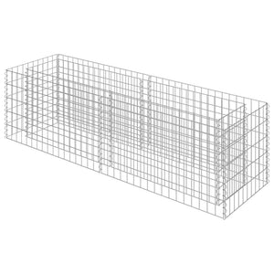Gabionen-Hochbeet Verzinkter Stahl 180×50×50 cm