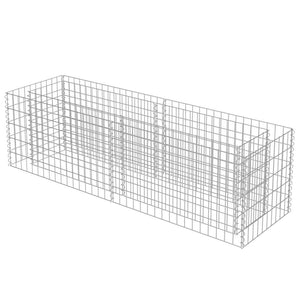 Gabionen-Hochbeet Verzinkter Stahl 180×50×50 cm
