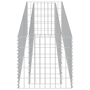 Gabionen-Hochbeet Verzinkter Stahl 180×50×50 cm
