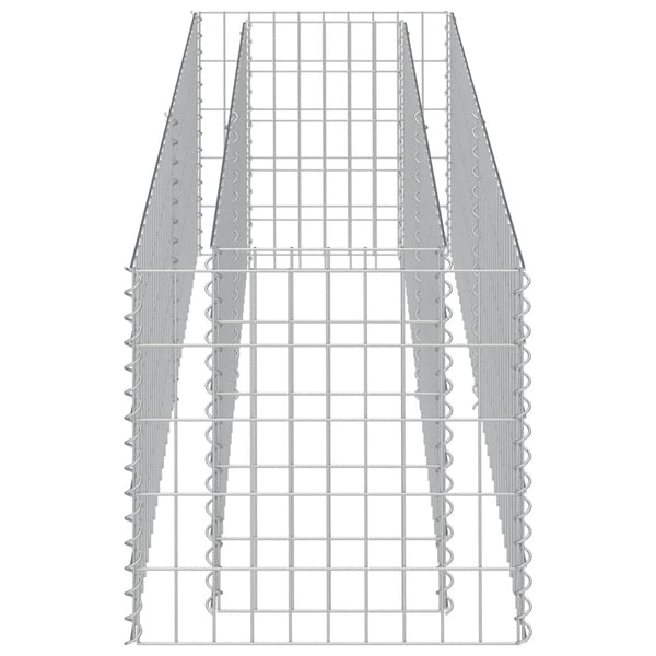 Gabionen-Hochbeet Verzinkter Stahl 180×50×50 cm