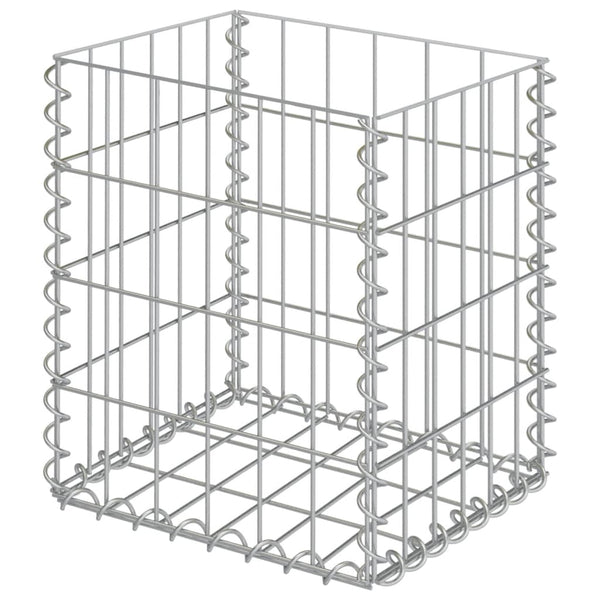 vidaXL Gabion Baskets 2 pcs. Galvanized Steel 30x30x40 cm