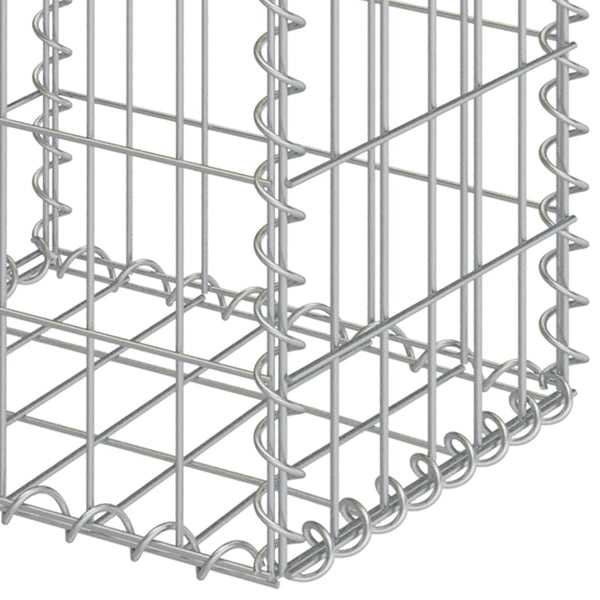 vidaXL Gabion Baskets 2 pcs. Galvanized Steel 30x30x40 cm