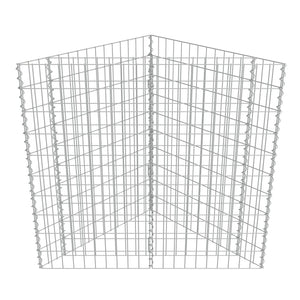 vidaXL Gabion Raised Garden Bed Galvanized Steel 75x75x100 cm