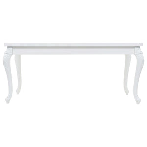 vidaXL Dining Table 179x89x81 cm High-Gloss White