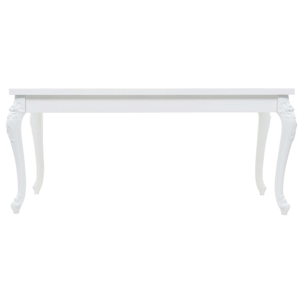 vidaXL Dining Table 179x89x81 cm High-Gloss White