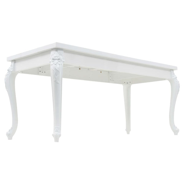 vidaXL Dining Table 179x89x81 cm High-Gloss White