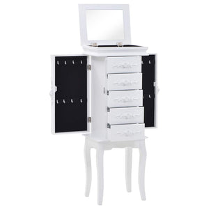 vidaXL Jewelry Cabinet White