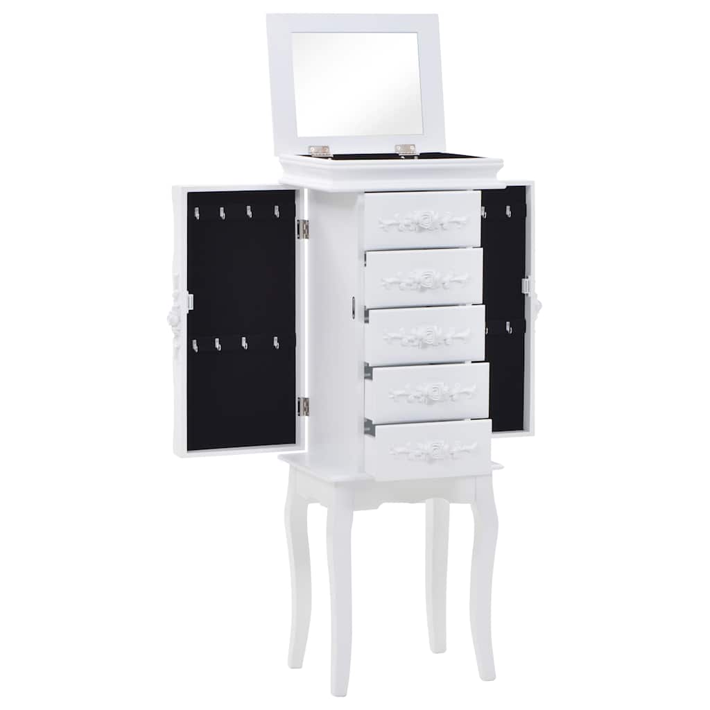 vidaXL Jewelry Cabinet White