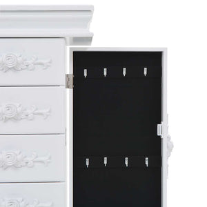 vidaXL Jewelry Cabinet White