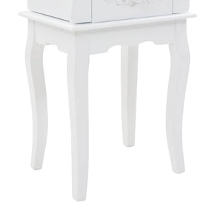 vidaXL Jewelry Cabinet White