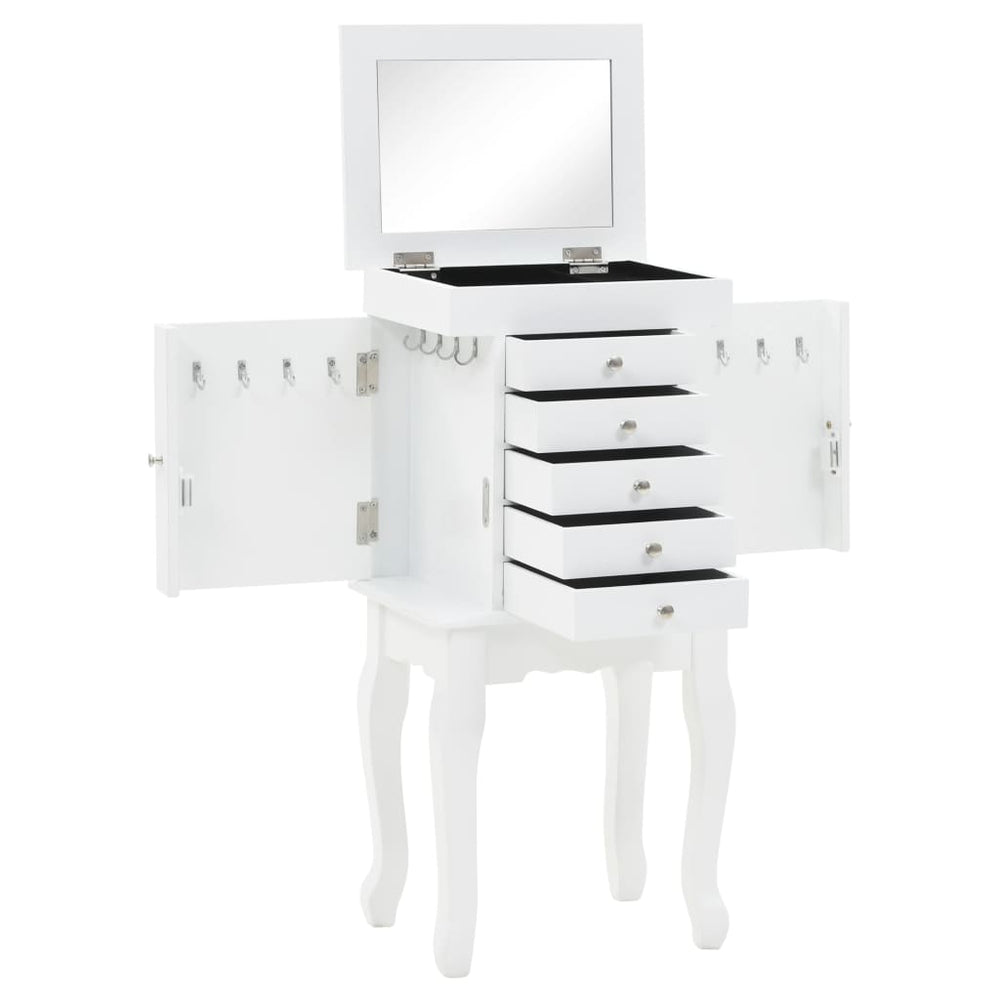 vidaXL Jewelry Cabinet White