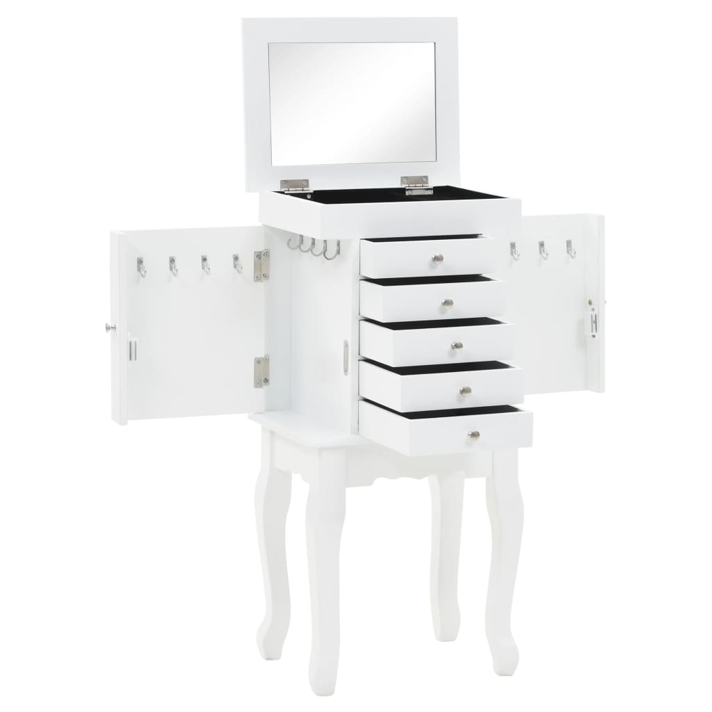 vidaXL Jewelry Cabinet White