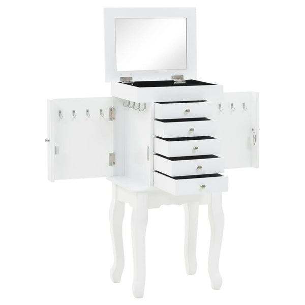 vidaXL Jewelry Cabinet White