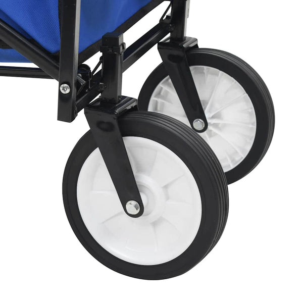 vidaXL Foldable Hand Cart Steel Blue