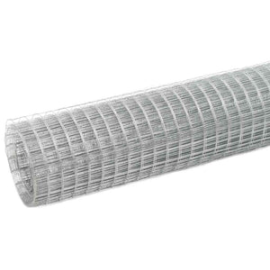 vidaXL Galvanised Steel Fencing Mesh 10x0.5 m Silver