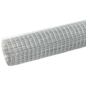 vidaXL Galvanised Steel Fencing Mesh 10x0.5 m Silver