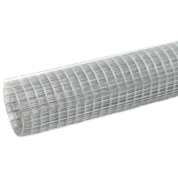 vidaXL Wire Fence Galvanized Steel 25x1.5 m Silver