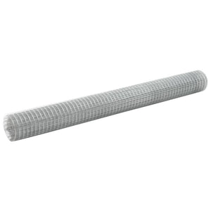 vidaXL Wire Fence Galvanized Steel 25x1.5 m Silver