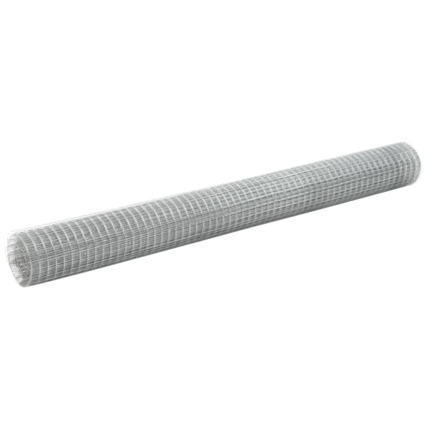 vidaXL Wire Fence Galvanized Steel 25x1.5 m Silver