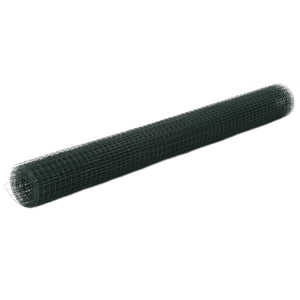 vidaXL Wire Mesh Fence Steel with PVC Coating 10x1.5 m Green