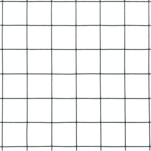 vidaXL Wire Mesh Fence Steel with PVC Coating 10x1.5 m Green