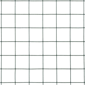 vidaXL Wire Fence Steel with PVC Coating 25x1.5 m Green