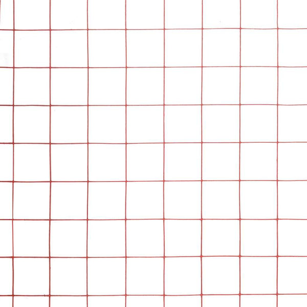 vidaXL Wire Mesh Fence Steel with PVC Coating 10x1 m Red