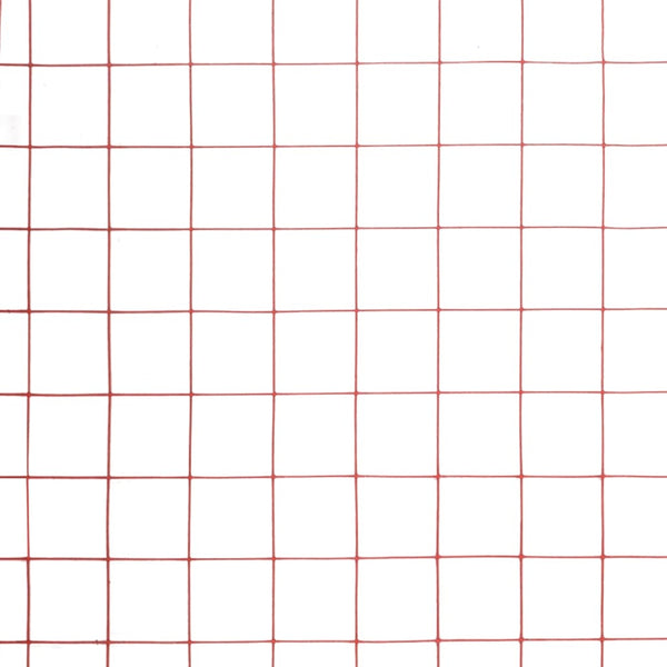 vidaXL Wire Fence Steel with PVC Coating 10x1.5 m Red