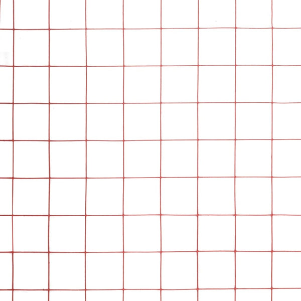 vidaXL Wire Mesh Fence Steel with PVC Coating 25x0.5 m Red