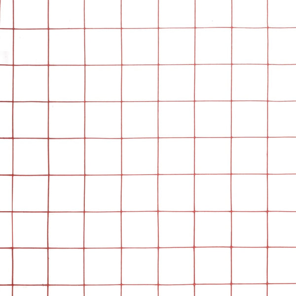 vidaXL Wire Mesh Fence Steel with PVC Coating 25x1.5 m Red