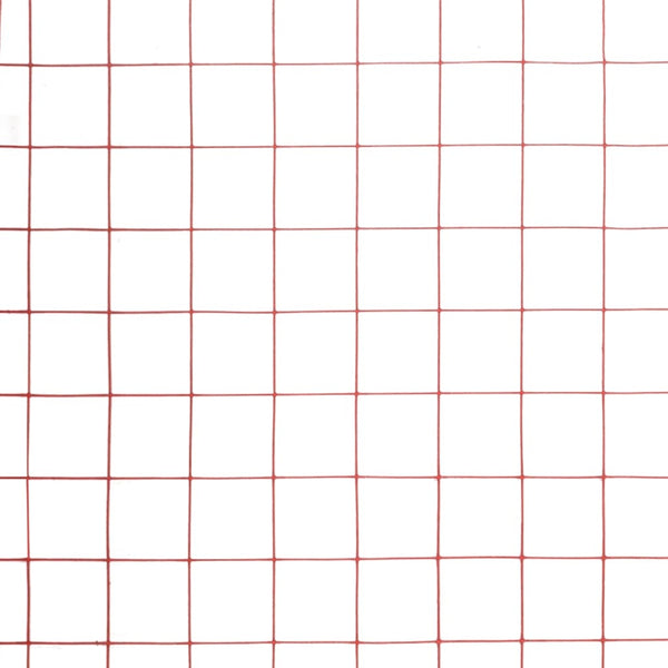 vidaXL PVC-Coated Steel Wire Mesh Fence 25x1.5 m Red