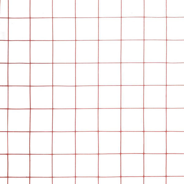 vidaXL PVC-Coated Steel Wire Mesh Fence 25x1.5 m Red