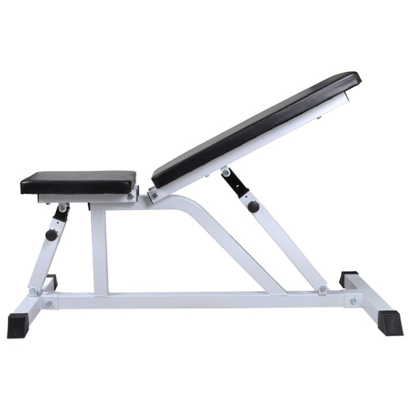 vidaXL Weight Bench with Barbell and Dumbbell Set 60.5 kg