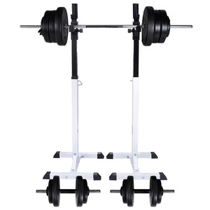 vidaXL Squat Rack/Barbell Stand with Barbell Set 60.5 kg