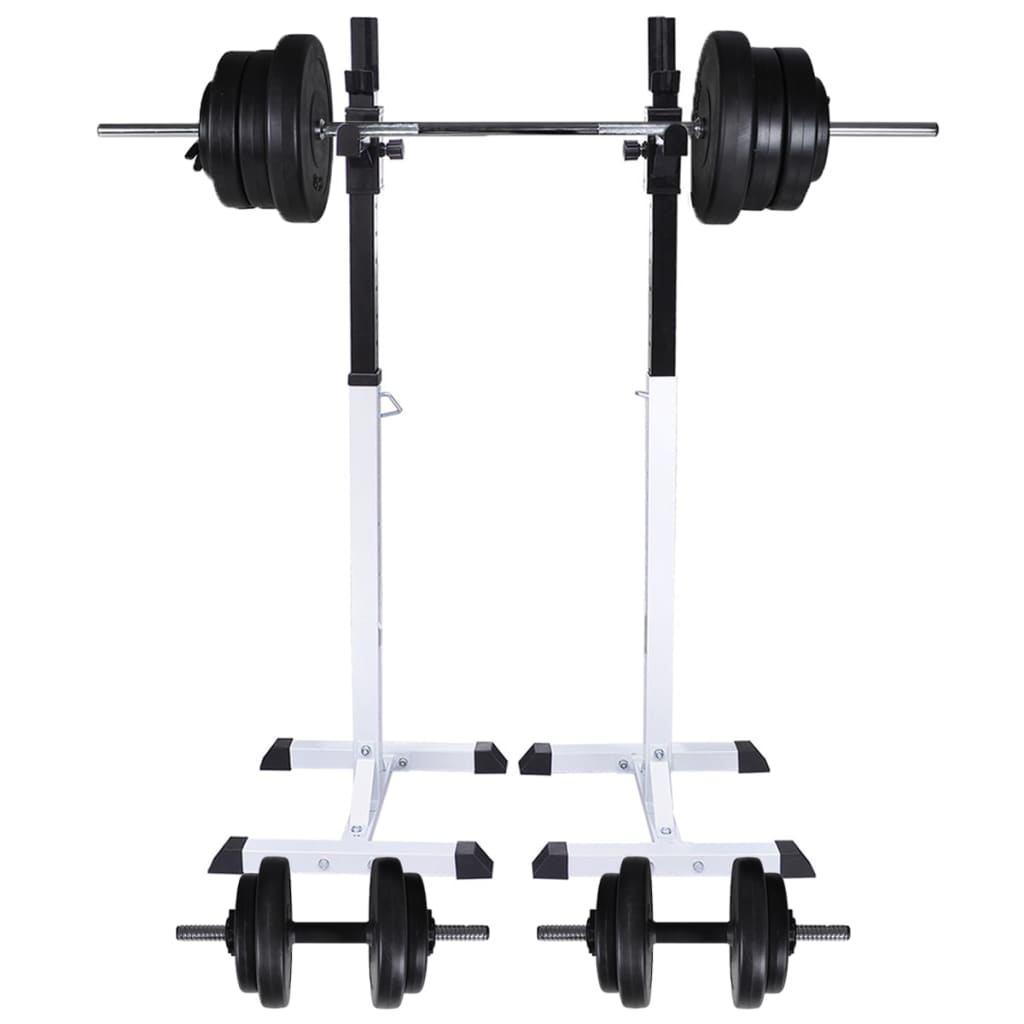vidaXL Squat Rack/Barbell Stand with Barbell Set 60.5 kg