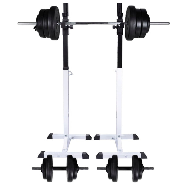 vidaXL Squat Rack/Barbell Stand with Barbell Set 60.5 kg