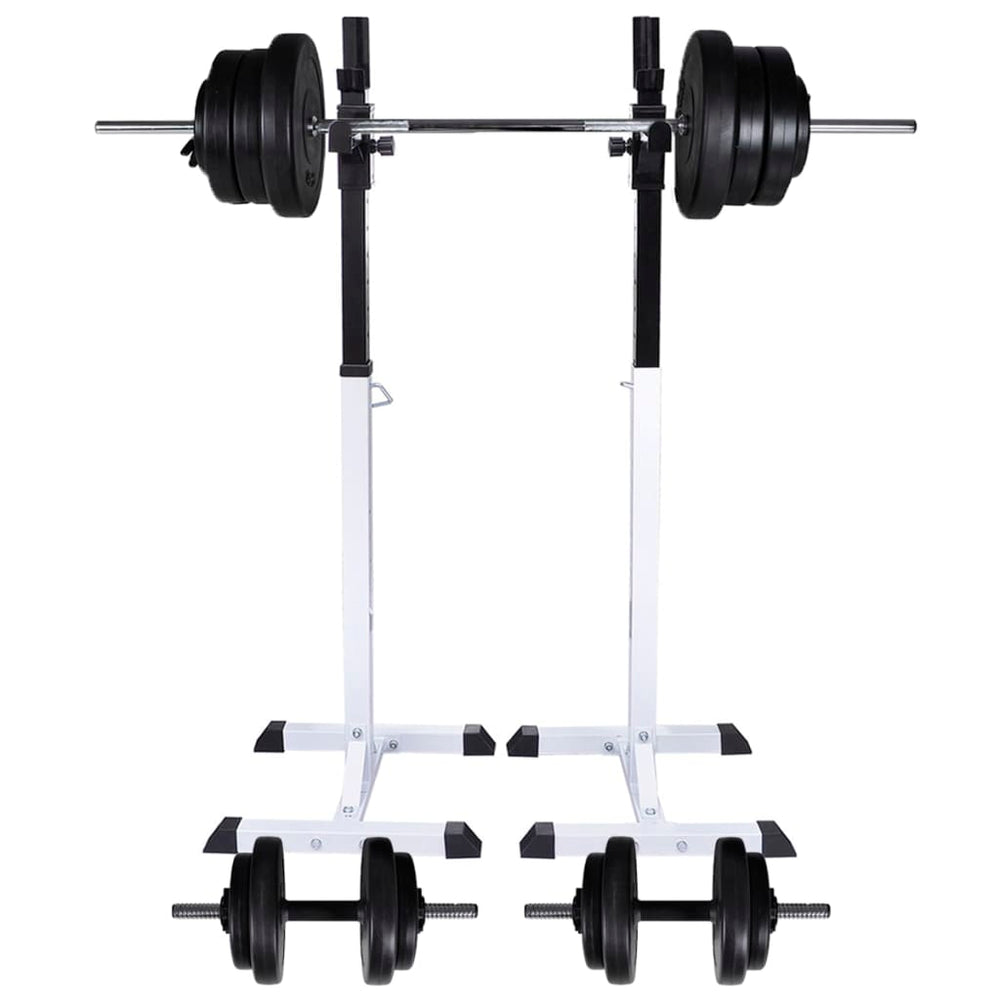 vidaXL Squat Rack/Barbell Stand with Barbell Set 60.5 kg