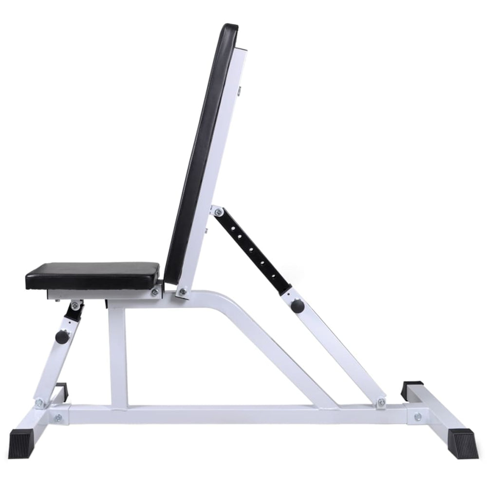 vidaXL Weight Bench with Barbell and Dumbbell Set 30.5 kg