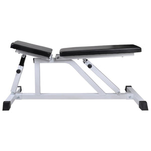 vidaXL Weight Bench with Barbell and Dumbbell Set 30.5 kg