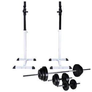 vidaXL Squat Rack/Barbell Stand with Barbell Set 30.5 kg