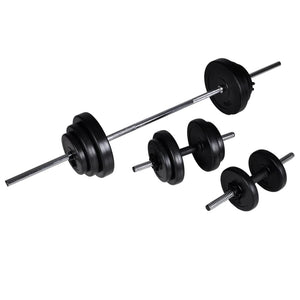 vidaXL Squat Rack/Barbell Stand with Barbell Set 30.5 kg