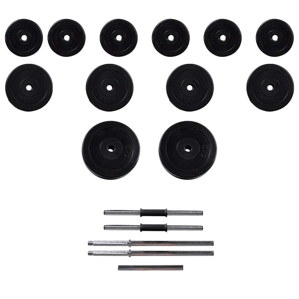 vidaXL Fitness Station with Barbell and Dumbbell Set 30.5 kg