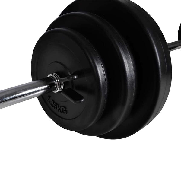 vidaXL Fitness Station with Barbell and Dumbbell Set 30.5 kg