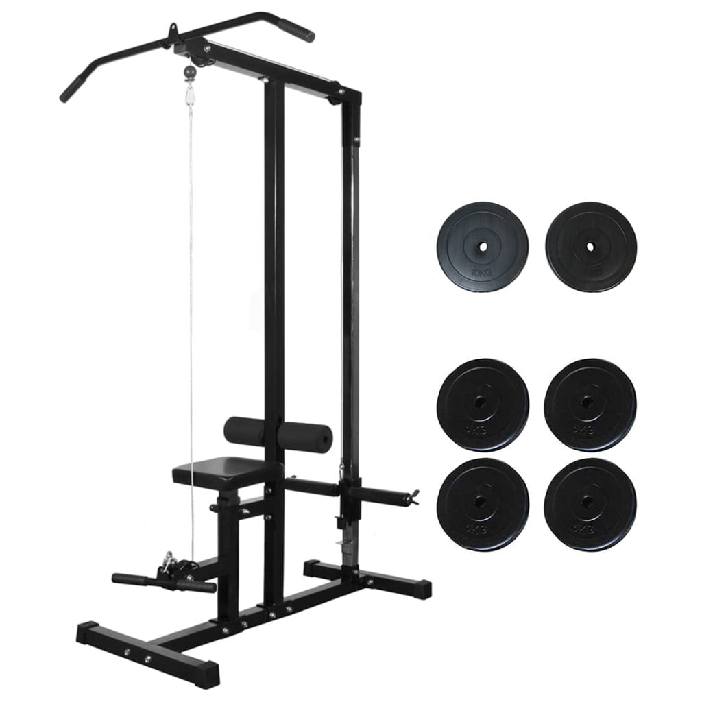 vidaXL Multi-Gym with Weight Plates 40 kg