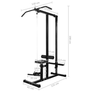 vidaXL Multi-Gym with Weight Plates 40 kg
